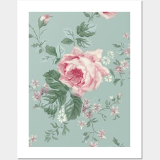 French Shabby Chic Vintage Roses Posters and Art